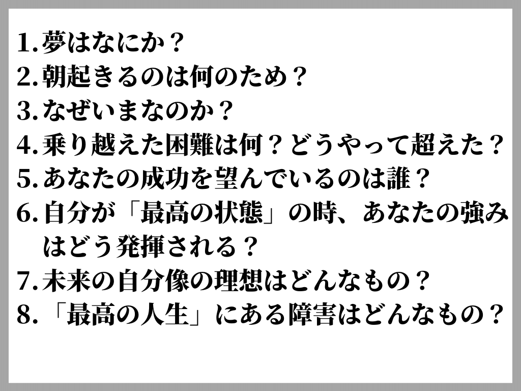 自分を知るための質問リスト